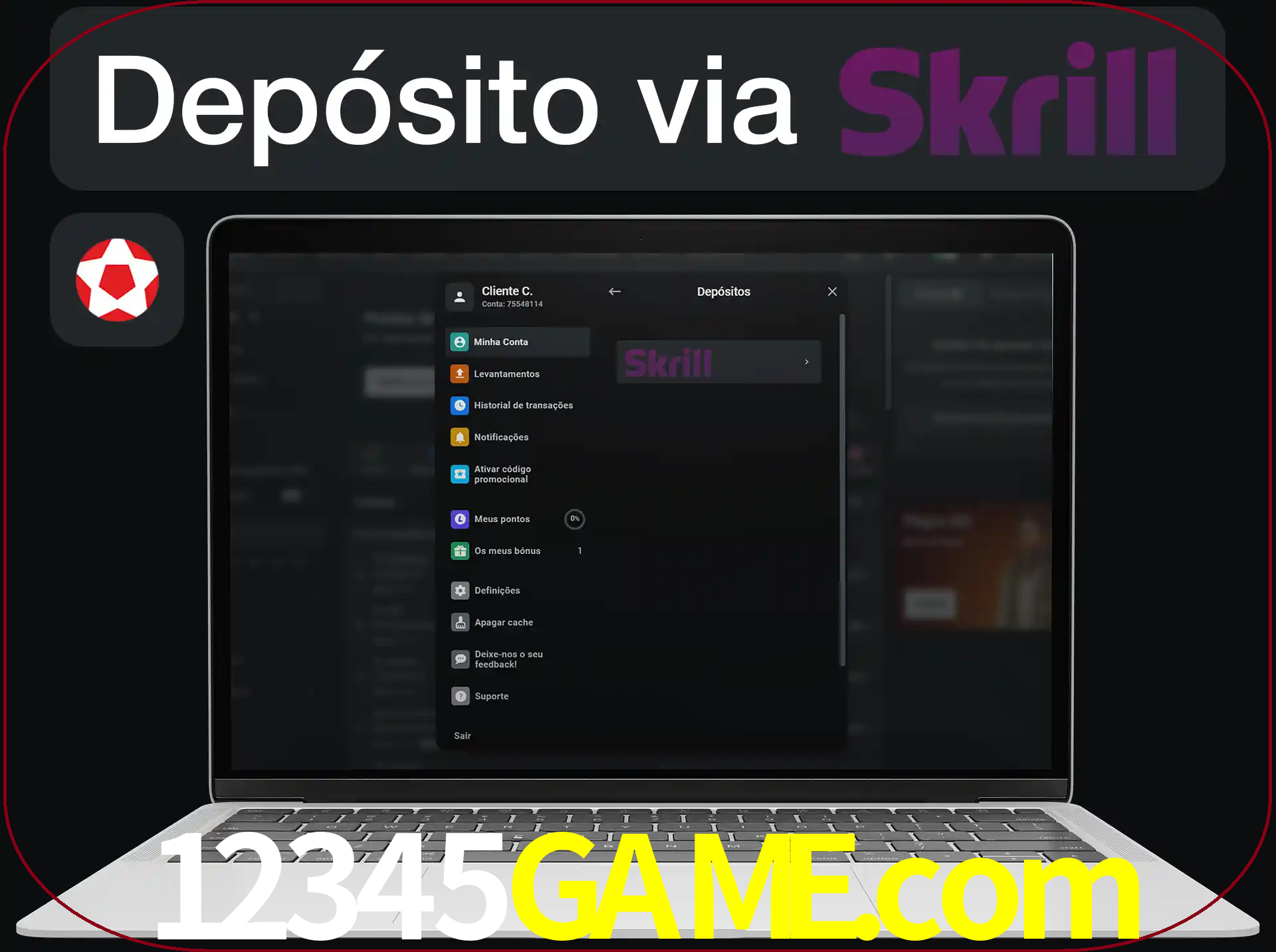 Fazer depósitos com Skrill.