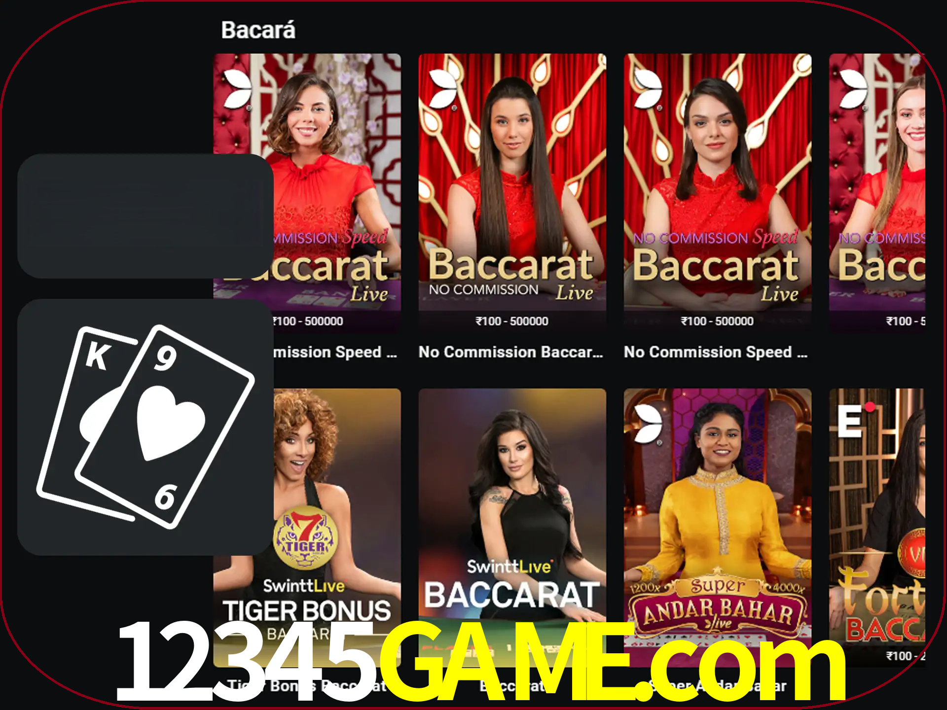Ganhe muito dinheiro jogando jogos de bacará.