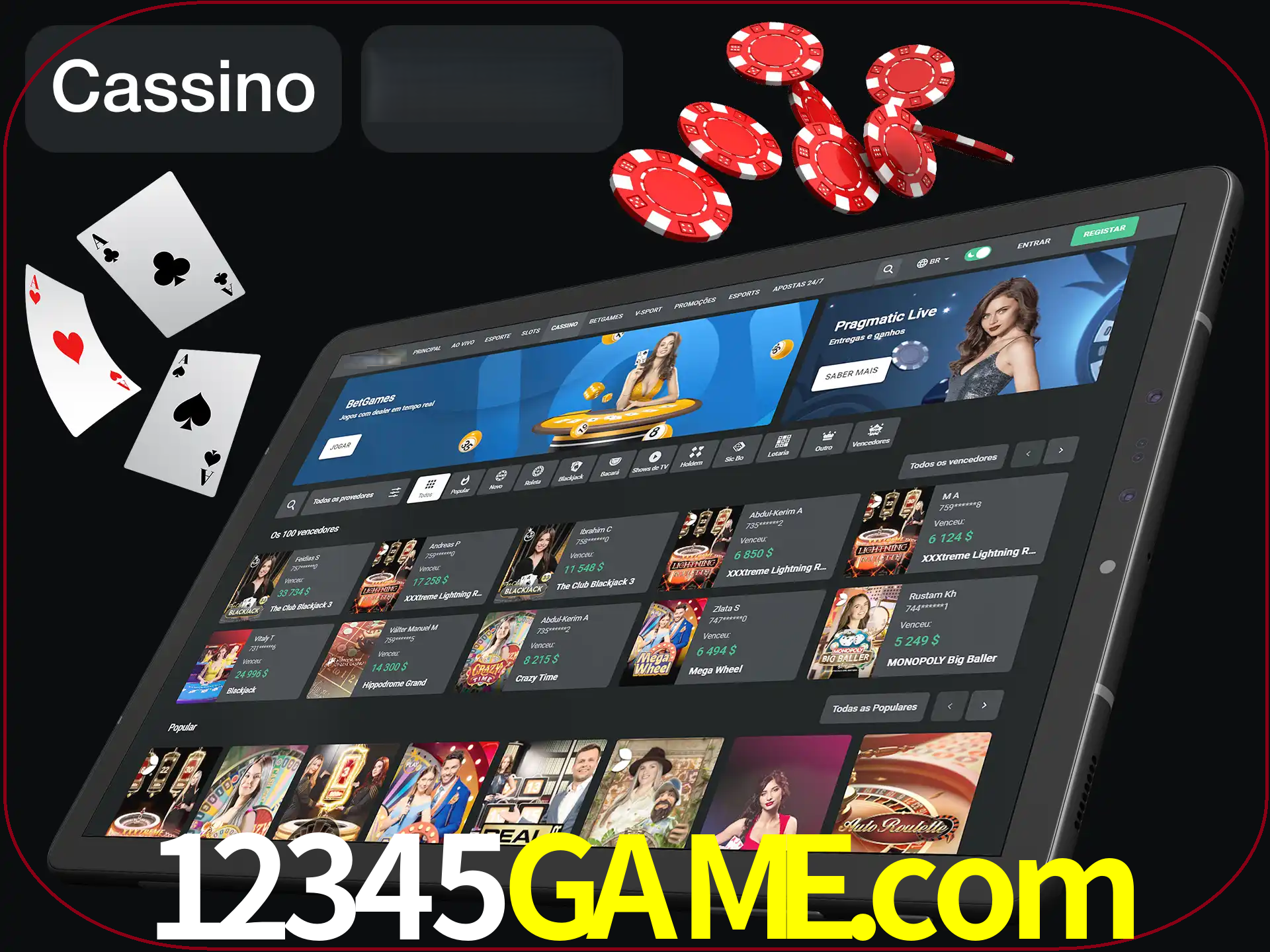 Jogue vários jogos de cassino em nosso cassino.
