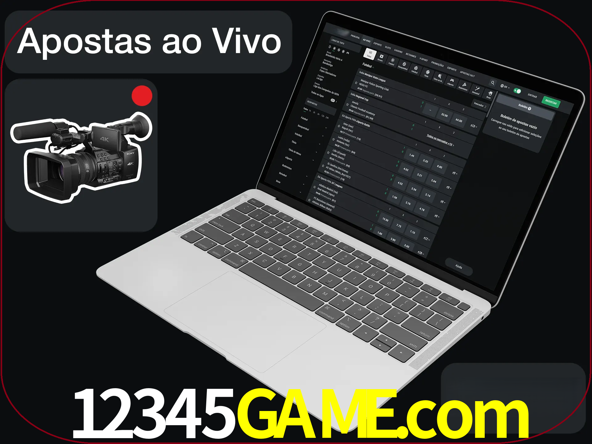 Aposte em formato ao vivo em nosso site.