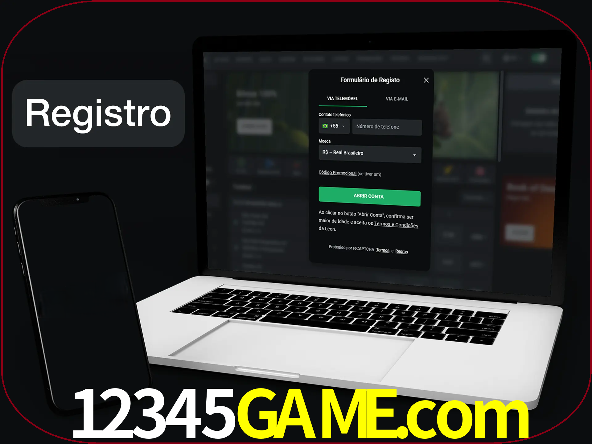 O registro na LeonBet é simples.