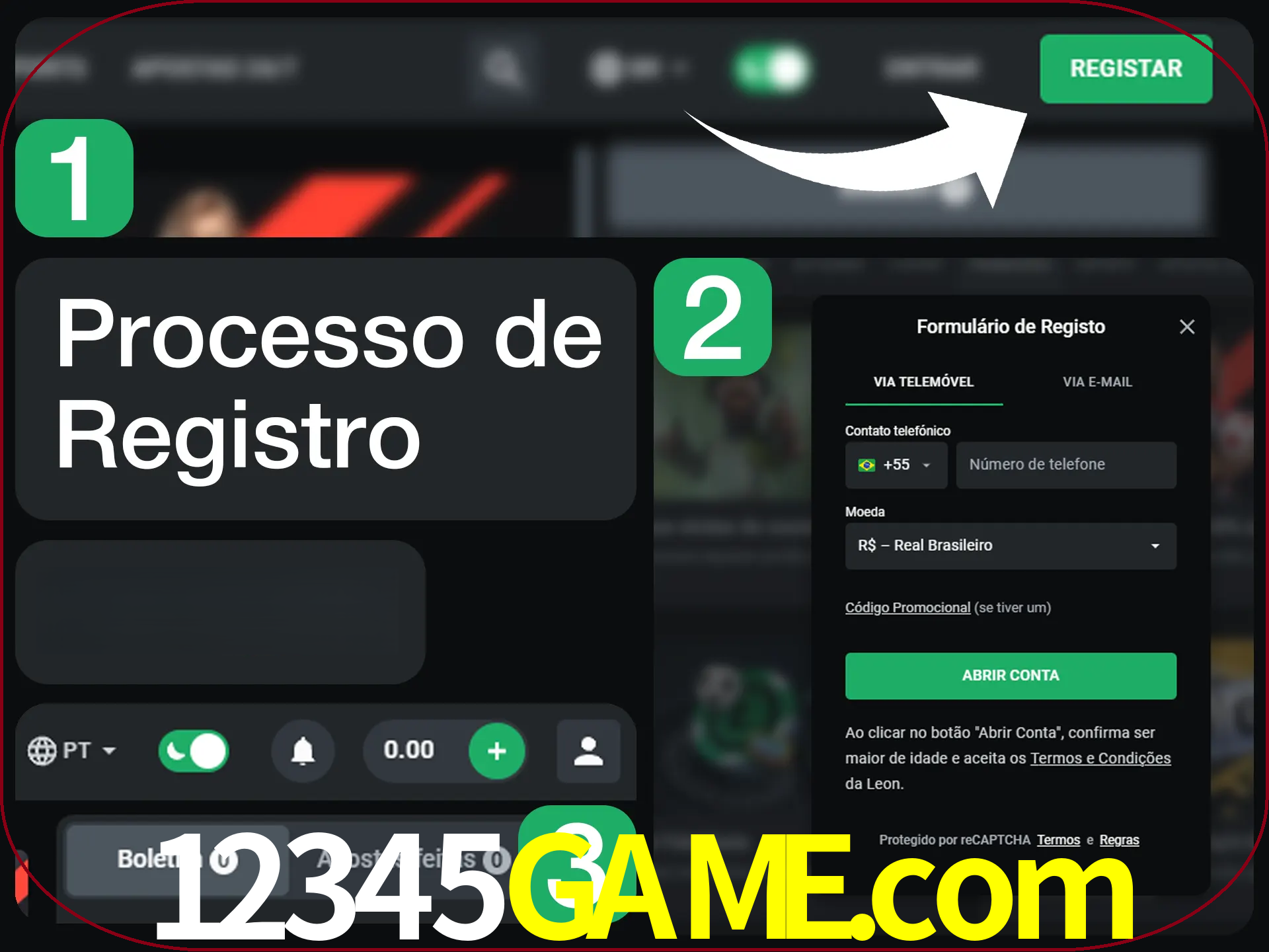 O processo de registro na LeonBet é simples.