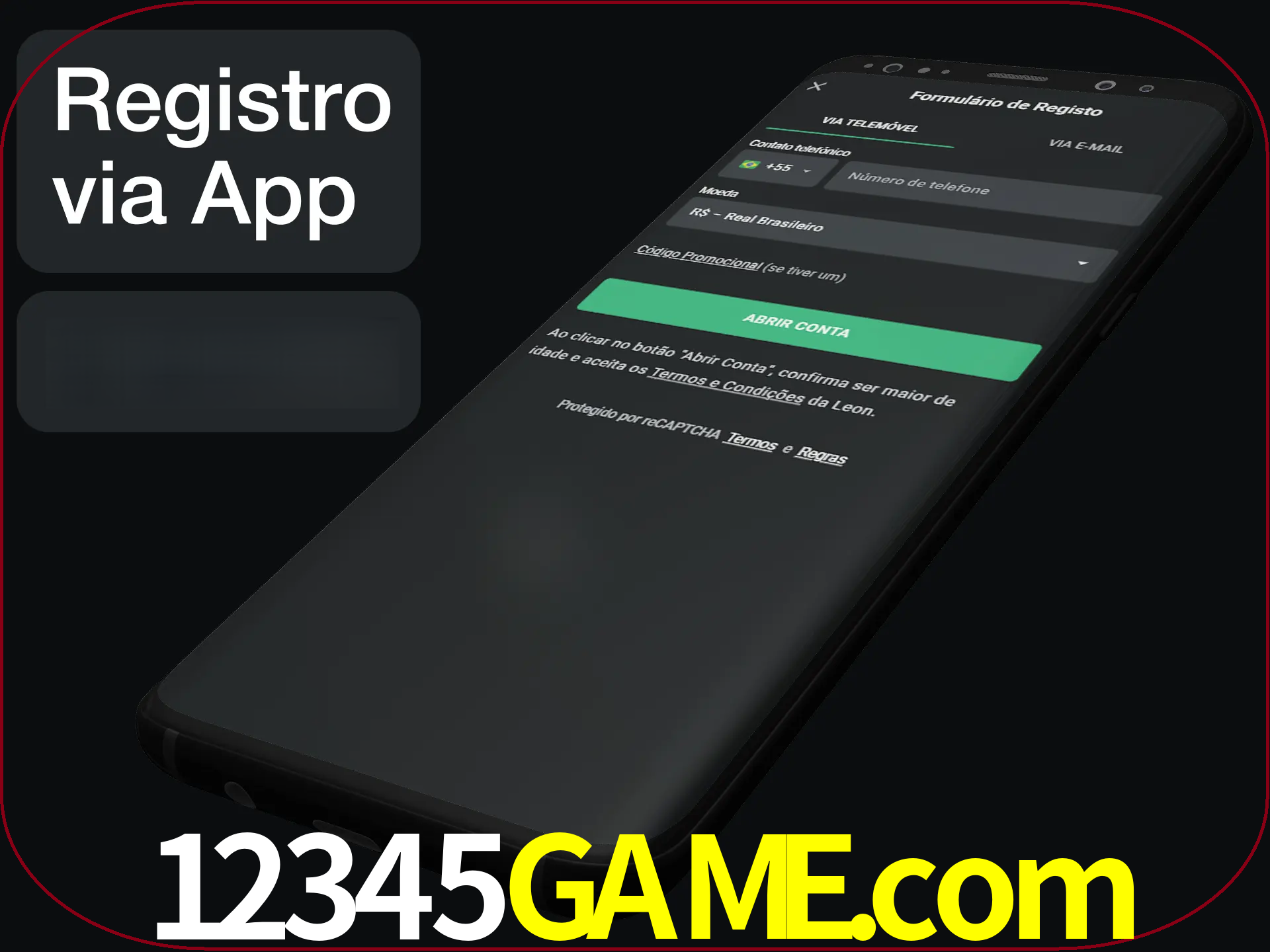 Registre-se quiclly em LeonBet usando o aplicativo.